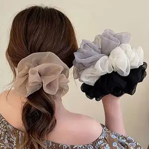 [콩심팥심]러블리 쉬폰 왕곱창 머리끈 헤어끈 포인트 액세서리