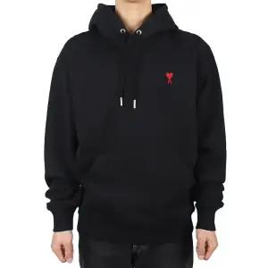 아미 25FW 남성 하트로고 후드티 블랙 BFUSW235 730 001