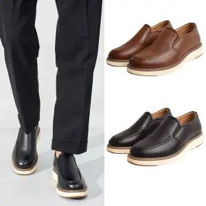 스티치라인 슬립온 소가죽 남성캐주얼구두 비지니스 남성로퍼 -라이슬립