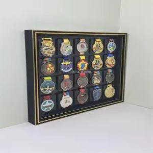 메달 보관함 액자 프레임 전시 케이스 마라톤 정리대 검정 테두리 10 수평(2x5)