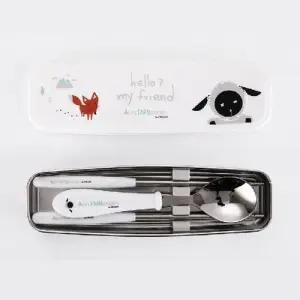 숟가락젓가락세트 어린이 스텐 304 스푼 젓가락 케이스 세트 1P 식기