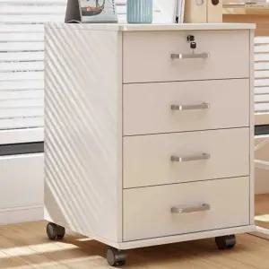 사무실서랍장 사무용 바퀴달린 서랍장 이동식 서랍 책상보조서랍 1. (4단서랍)화이트