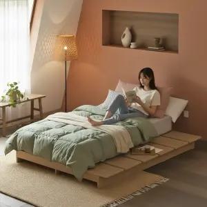 우아미가구 바람솔솔 무헤드 저상형 무대 S,SS,Q,K 침대 프레임 1200/1600