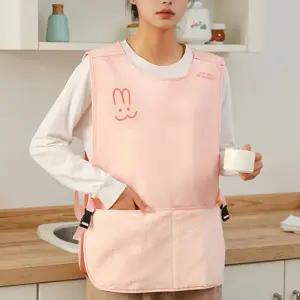 조끼형 토끼앞치마 방수 빅사이즈 숏형 심플 디자인 미술 카페 바리스타 꽃집용 주방수건 에이프런 2color