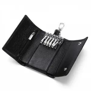 지폐수납 스마트 가죽 키홀더 지갑 블랙 남자키링