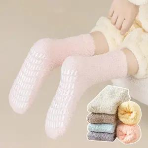 에브로 논슬립 보온 두꺼운 털실내화 수면양말 10color