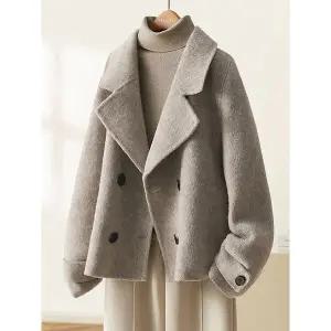 [하프클럽/]마르셀 크롭 모직코트 _NC4HC003