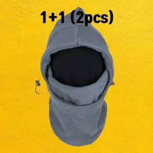 1+1 보드 스키 바이크 자전거 방한 모자 비니 그레이