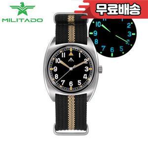밀리타도 ML17 미요타 슈퍼 2035/GL12 쿼츠 무브먼트 시계 군용 필드 사파이어 방수 발광 36mm