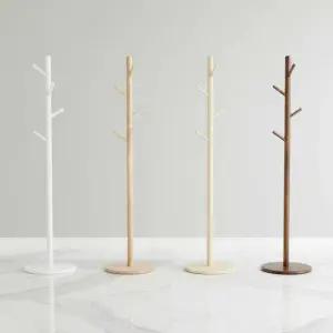 [숲속애] 원목 원형 낮은 스탠드 옷걸이