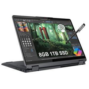 레노버 아이디어패드 플렉스 5i 투인원 노트북(14인치 FHD+ 터치스크린, 인텔 코어 i3-1215U, 8GB RAM, 1TB SSD) 컨버터블, 지문, 백라이트, FHD 웹캠, 9시간 배터리 수명, IST 펜, Win 11 Home S 모드, 그레이