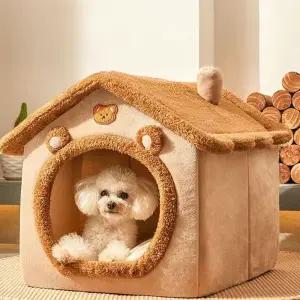 메일켓 강아지 하우스 간편수납 고양이 펫 침대