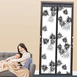 방풍 비닐 커튼 외풍 출입문 투명 자석 방풍 비닐 단열 바람막이 현관문 방충망 문풍지 문틈 겨울 시트