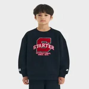 [스타터 블랙라벨 키즈]기모 스웨트 맨투맨 (블랙) ST254IMM02_BLK