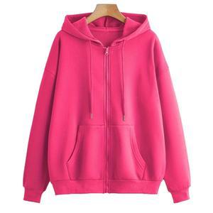 2025 핑크 후디 로즈 카디건 집업 스웨트셔츠