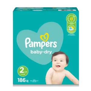 팸퍼스 베이비드라이 2단계 밴드형 기저귀 186p