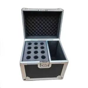 마이크 정리함 무선마이크 보관함 실버 12팩 하드케이스