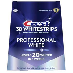 크레스트 3D 노 슬립 화이트스트립 프로페셔널 이펙트 치아 미백 키트 20개