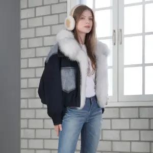 02화이트폭스카라데님주머니포인트다운자켓