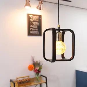 팬던트 네모 프레임 식탁 카페등 블랙 줄조명 엘리디등기구 롱거라이트 거실등 전등 LED등 집들이선물 방등