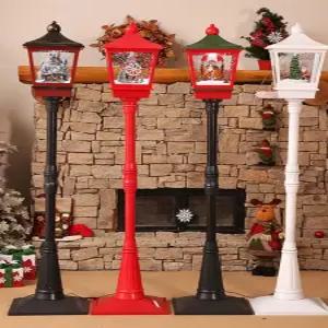 눈내리는 크리스마스 LED 가로등 쇼윈도 대형 소품 장식