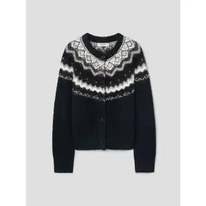 [에잇세컨즈] 페어아일 자카드 카디건  네이비 (355Y5ALY4R)