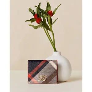 [닥스]닥스 액세서리 여성 [스테디셀러] 레드 체크 가죽 명함지갑  (WCWA4F705R2)