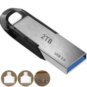 대용량 usb 3.0 1테라 2테라 이동식 메모리 USB C타입 젠더 포함