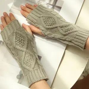 모니크 여성 겨울 니트 장갑 워머