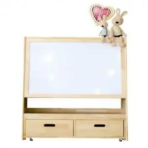 HR 신학기 유치원 수업용 둥근 모서리 양면서랍칠판