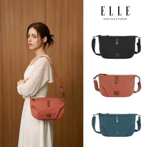 여성 나일론 미니 반달 크로스백 카라