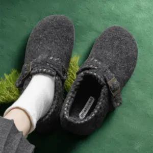 낮은굽 둥근코 구두 3cm 겨울 기모 뽀글이 중년 여성구두 숙녀화