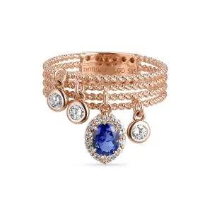 18k 로프 벨리 천연석 반지_사파이어 15호-17호