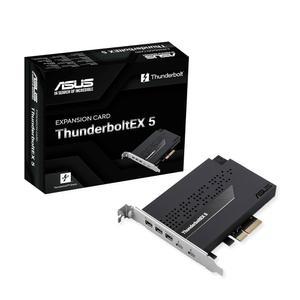 ASUS ThunderboltEX 5 확장 카드 - 듀얼 Thunderbolt 5개의 USB-C 포트, 120Gbps 대역폭, DisplayPort 2.1, PCIe 4.0 x4, USB4 , 인텔 800 시리즈 마더보드와 호환 가능