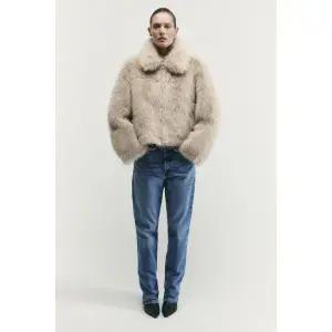 [정품] 자라 자켓 데일리 야상 아웃터 ZARA 페이크 퍼 더블 페이스드 점퍼 - 토프 그레이