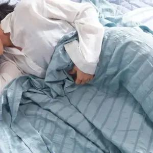 카키 170x210 퀸 여름 냉감이불 쿨이불 시원한 홑겹 냉장고이불