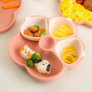 모모빈 블라썸 냠냠 이유식 흡착 식판 실리콘 유아 식기