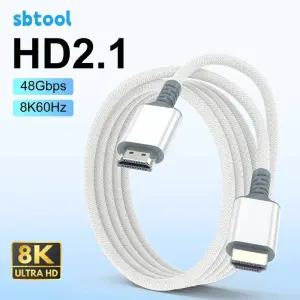 HDMITODP 1m 2m 3m 5m 7m HDMI 8K 화이트 남성-남성 60HZ 데이터 전송 USB 케이블 고속 충전
