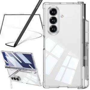 갤럭시Z폴드7 제트지 터치펜 포함 접이식 거치대 힌지보호 에어백 하드 핸드폰 케이스