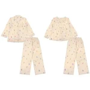 [갤러리아] [비비안]귀여운 고양이프린트 면기모 커플잠옷(WP8873R MP8873A SET)