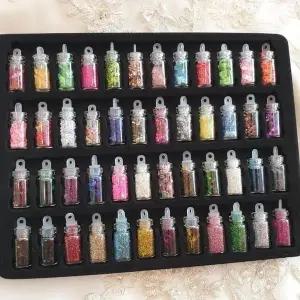 미니어쳐 48색 네일아트 파츠 세트 (WF69E97)