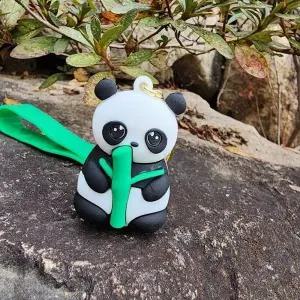 대나무 든 팬더 키링 열쇠고리 가방고리 (WF6BD34)