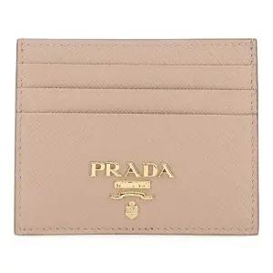 골드 로고 슬림 가죽 카드지갑 1MC025QWA F0236