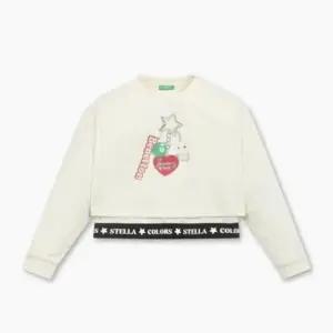 [갤러리아] 25F 베네통키즈 키링 크롭 레이어드 맨투맨 (QAMT07541_IV)