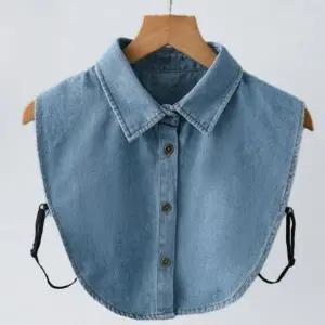 베이직 데님 넥케이프 페이크 이너넥 카라셔츠 3컬러 넥카라 레이어드카라 목만있는 이너카라