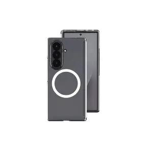 갤럭시 Z폴드7 폴드6 오토 마그네틱 힌지 클리어 하드 케이스 투명 맥세이프호환