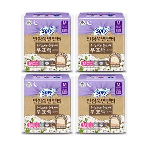 쏘피 안심숙면팬티 무표백 중형 4매, 4개