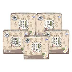 쏘피 귀애랑 무표백 중형 14매, 5개