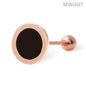 14K 금침 블랙심플 데일리 피어싱 귀걸이