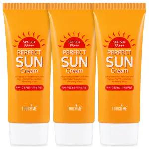 터치미 퍼팩트 톤업 썬크림 3개/ 3중 기능성 수분 바디 선크림 백탁NO